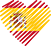 Logo of Experto Sencitas Spain, Heart Shaped Image of Spain flag.